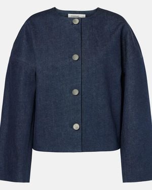 FFORME Dev Cropped Denim Jacket - Blue