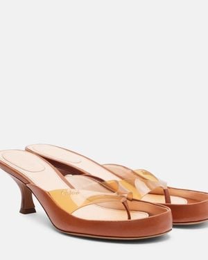 Chloé Sandalen Junie Aus Leder - Braun