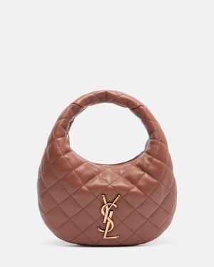 Saint Laurent Icarino Baby Quilted Leather Top-Handle Bag - Brown