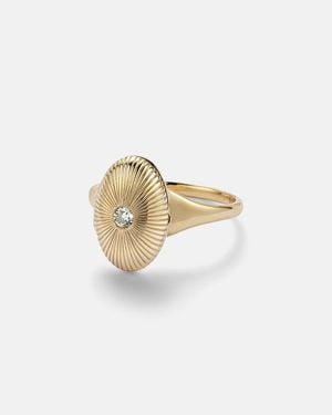 PERSÉE 9Kt Ring With Diamond - White