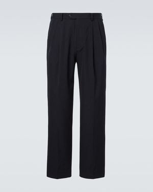 AURALEE Wool Gabardine Suit Trousers - Blue