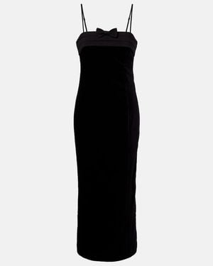 Posse Quincy Cotton Velvet Cocktail Dress - Black