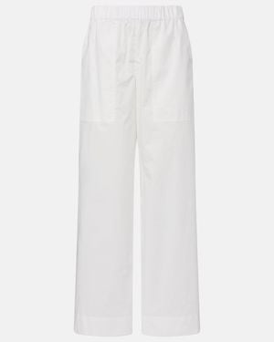 Jonathan Simkhai Arden Cotton-Blend Wide-Leg Trousers - White