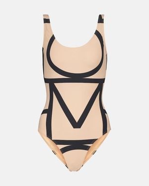 TOTEME Logo Swimsuit - Natural