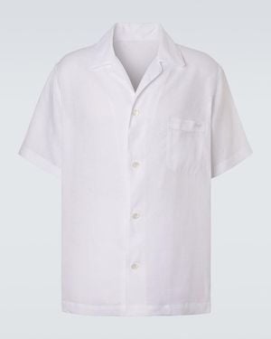 Brioni Hemd Aus Leinen - Weiß