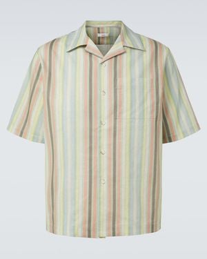 Commas Striped Linen Shirt - White