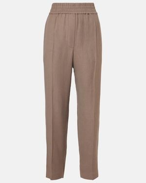 Brunello Cucinelli Mid-Rise Straight Pants - Brown