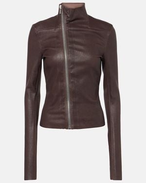 Rick Owens Gary Leather Jacket - Brown
