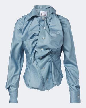 Vivienne Westwood Hemd Aus Baumwollpopeline - Blau