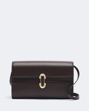 SAVETTE Crossbody Bag Symmetry Mini Aus Leder - Schwarz