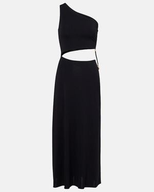 Eres Legende Asymmetric Midi Dress - Black