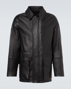 Saman Amel Lederjacke - Schwarz