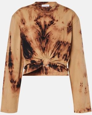 Rabanne Top Aus Baumwoll-Jersey - Braun