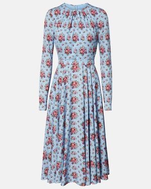 Dolce & Gabbana Multicolour Cotton Casual Dress - Blue