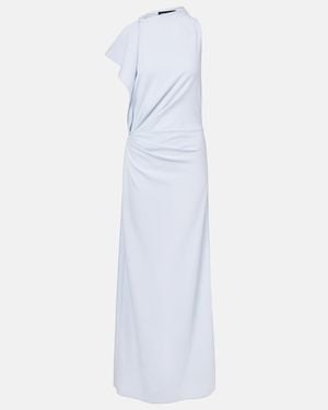 Proenza Schouler Devyn Crepe Draped Maxi Dress - White