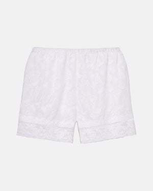 Eres Floralie Floral Cotton-Blend Voile Shorts - White