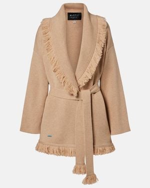 Alanui Finest Fringed Cashmere And Cotton Cardigan - Natural