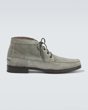 Manolo Blahnik Rhinebeck Suede Desert Boots - Gray