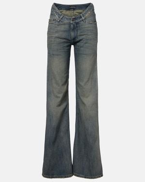 Balenciaga Low-Rise Wide-Leg Jeans - Blue