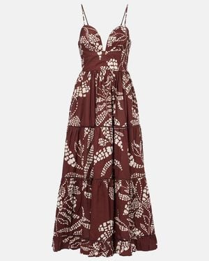 Poupette Milena Printed Tiered Maxi Dress