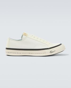 Visvim Nolan Leather-Trimmed Canvas Trainers - White