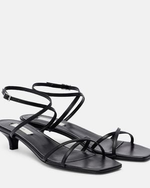 TOTEME Leather Sandals - Black