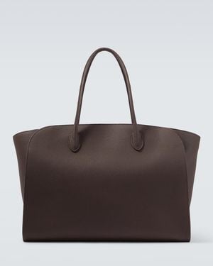 The Row Marlo 17 Leather Tote Bag - Brown