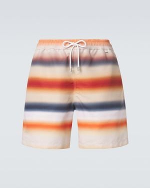 Loewe Paula's Ibiza Striped Swim Trunks - Orange