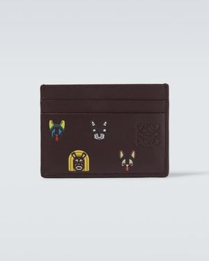 Loewe X Louis Wain Leather Card Holder - Brown