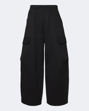 Simone Rocha Cotton Drill Cargo Trousers - Black