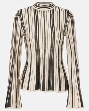 Zimmermann Striped Top - Black
