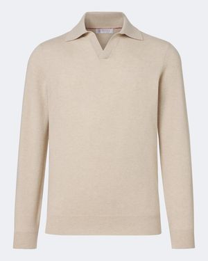 Brunello Cucinelli Polo En Cachemire - Neutre