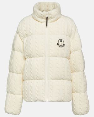 Moncler Genius X Palm Angels Dendrite Wool Down Jacket - Natural