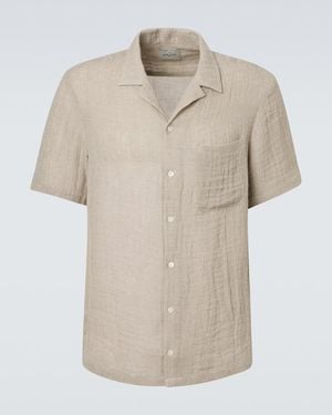 LeKasha Linen Bowling Shirt - Natural