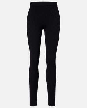 Gucci Leggings De Jacquard Con Gg - Azul