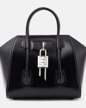 Givenchy Antigona Lock Mini Leather Tote - Black