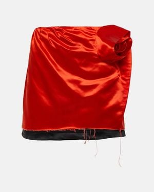 DIDU Verzierter Minirock Aus Satin - Rot