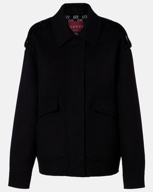 Gucci Wool Bomber Jacket - Black