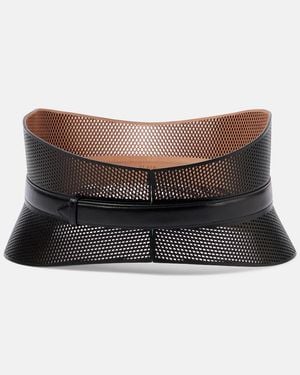 Alaïa Neo Bustier Leather Belt - Black