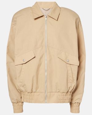 Magda Butrym Oversized Cotton-Blend Bomber Jacket - Natural