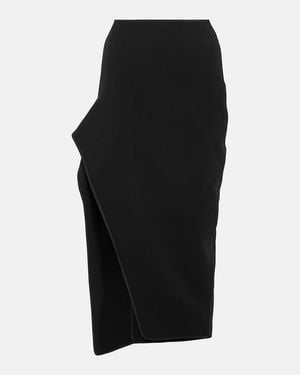 Maticevski Narrate Side-Slit Crepe Pencil Skirt - Black