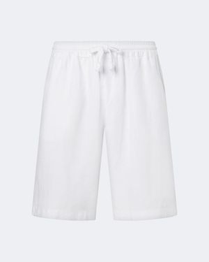 Fedeli Vico Linen Bermuda Shorts - White