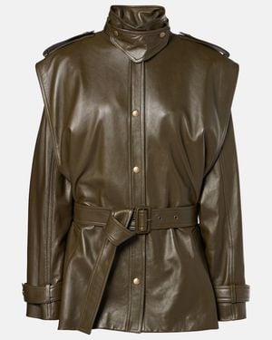 Chloé Chaqueta De Piel Oversized - Verde