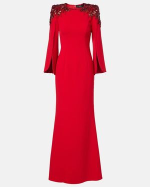 Jenny Packham Adeline Embellished Gown - Red