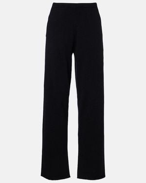 Extreme Cashmere N°320 Rush Cashmere-Blend Wide-Leg Pants - Blue