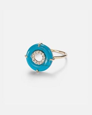 Mateo 14Kt Ring With And Diamonds - Blue