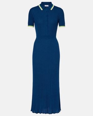 Gabriela Hearst Eyot Cashmere And Silk Midi Dress - Blue