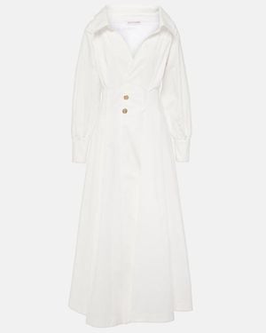 Altuzarra Isabela Cotton-Blend Midi Dress - White