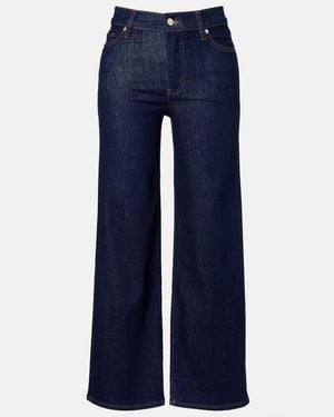 FRAME Jeans Anchos Le Slim Palazzo Crop - Azul