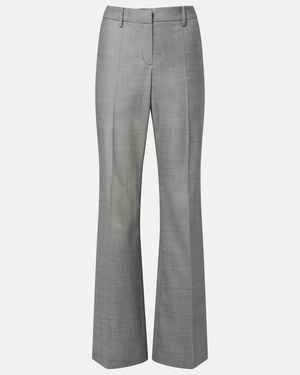 Magda Butrym Wool Straight Trousers - Grey